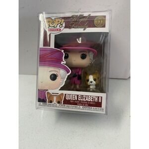 Funko POP! Queen Elizabeth II Royals Pink Dress with Corgi Dog #01 + Protector